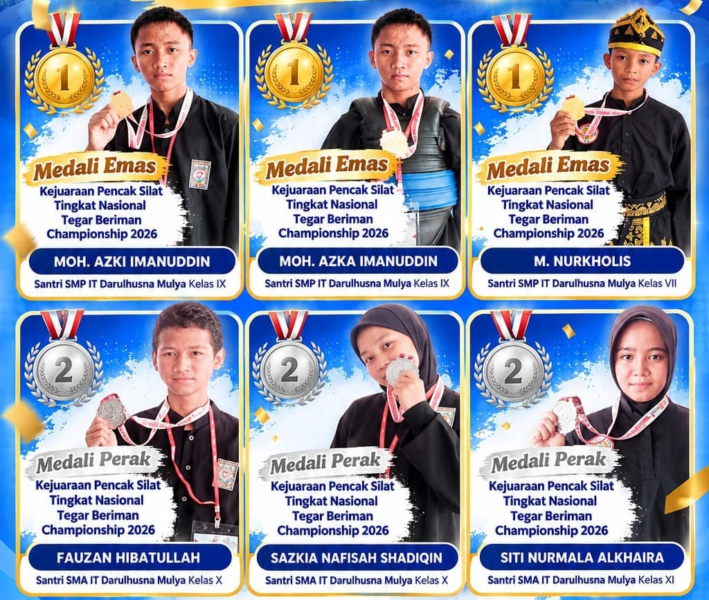 Santri Darulhusna membawa pulang enam medali